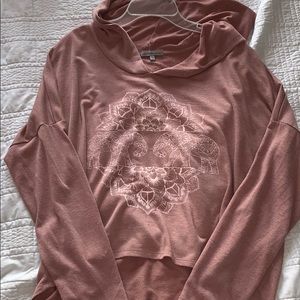 Charlotte Russe Pink T-Shirt Hoodie